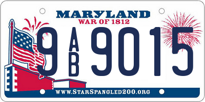 MD license plate 9AB9015