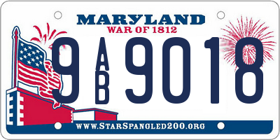 MD license plate 9AB9018