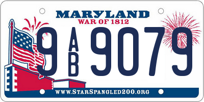 MD license plate 9AB9079