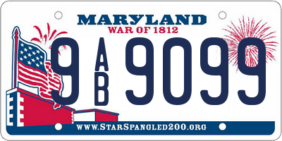 MD license plate 9AB9099