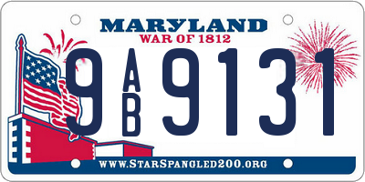 MD license plate 9AB9131