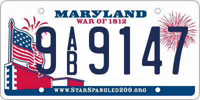 MD license plate 9AB9147