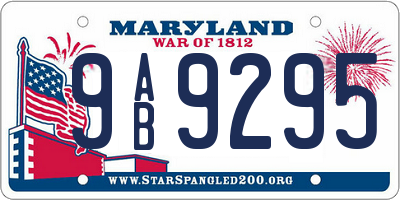 MD license plate 9AB9295