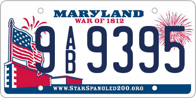 MD license plate 9AB9395