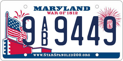 MD license plate 9AB9449