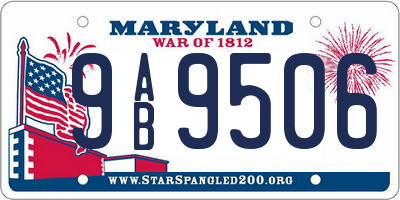 MD license plate 9AB9506