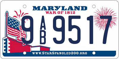 MD license plate 9AB9517