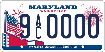 MD license plate 9AC0000
