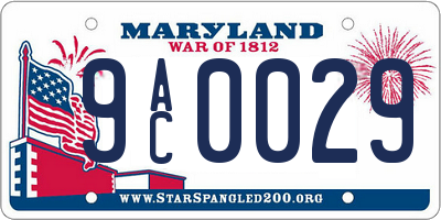 MD license plate 9AC0029