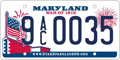 MD license plate 9AC0035