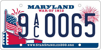 MD license plate 9AC0065