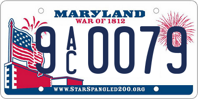 MD license plate 9AC0079