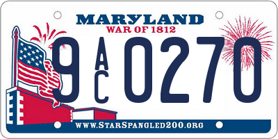MD license plate 9AC0270