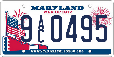 MD license plate 9AC0495
