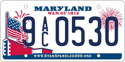 MD license plate 9AC0530