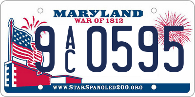 MD license plate 9AC0595