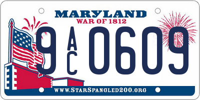 MD license plate 9AC0609