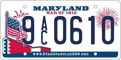 MD license plate 9AC0610