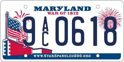 MD license plate 9AC0618