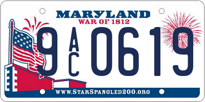 MD license plate 9AC0619