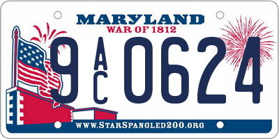 MD license plate 9AC0624