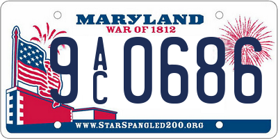 MD license plate 9AC0686