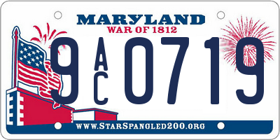 MD license plate 9AC0719