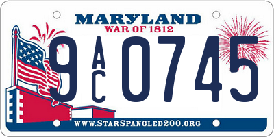 MD license plate 9AC0745