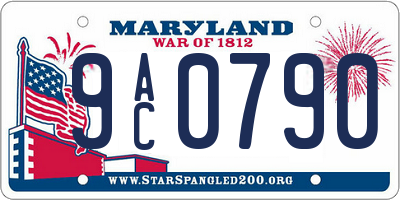 MD license plate 9AC0790