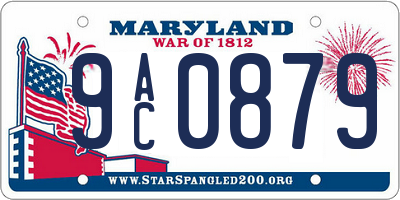 MD license plate 9AC0879