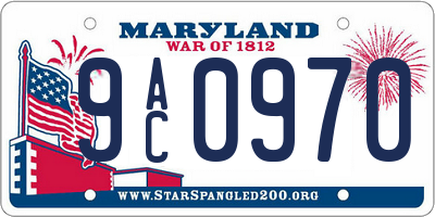 MD license plate 9AC0970