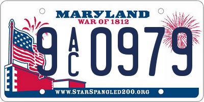MD license plate 9AC0979