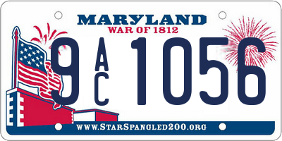 MD license plate 9AC1056