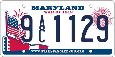 MD license plate 9AC1129