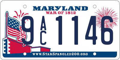 MD license plate 9AC1146