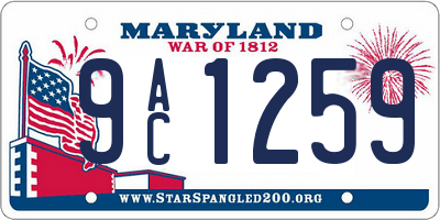 MD license plate 9AC1259
