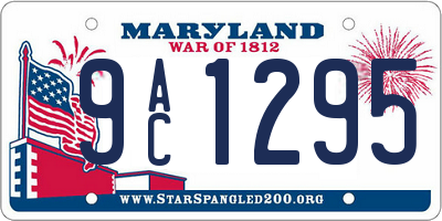 MD license plate 9AC1295