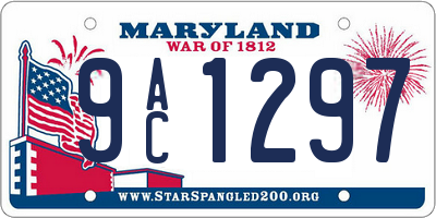 MD license plate 9AC1297