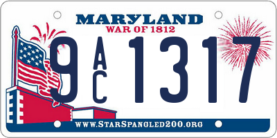 MD license plate 9AC1317