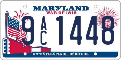 MD license plate 9AC1448