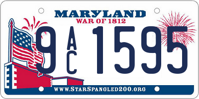 MD license plate 9AC1595