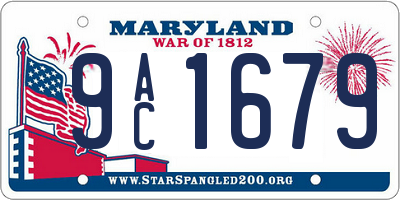 MD license plate 9AC1679