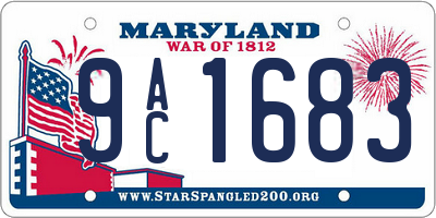 MD license plate 9AC1683