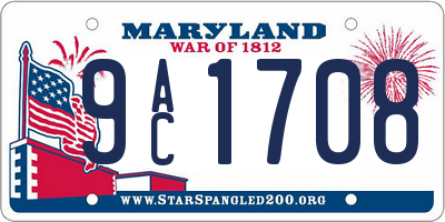 MD license plate 9AC1708