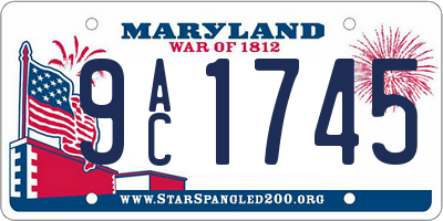 MD license plate 9AC1745