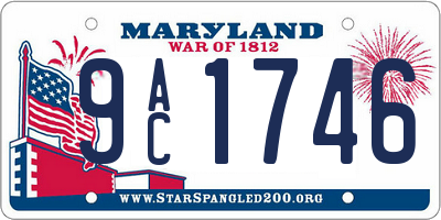 MD license plate 9AC1746