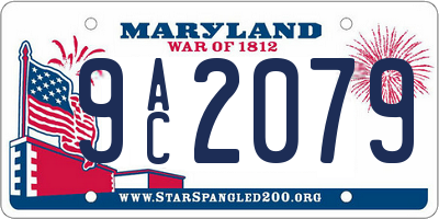 MD license plate 9AC2079