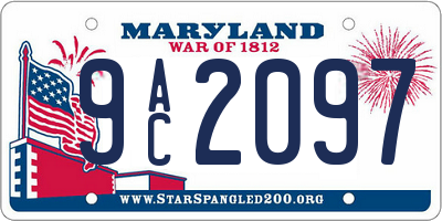 MD license plate 9AC2097
