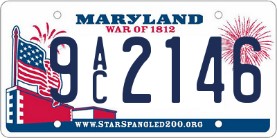 MD license plate 9AC2146