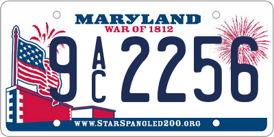 MD license plate 9AC2256